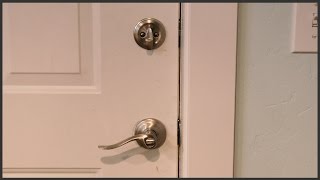 Installing Lever Handle Door Knobs with Deadbolts [upl. by Aurilia100]