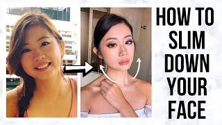 HOW TO SLIM DOWN YOUR FACE include 7 Effective Face Exercises  Emi [upl. by Kyred423]