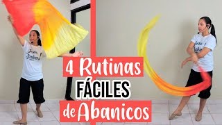 4 Rutinas Fáciles de Abanicos  Danza Cristiana [upl. by Cyna71]