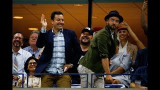 Jimmy Fallon and Justin Timberlake Dance Away at the US Open [upl. by Eelarac]