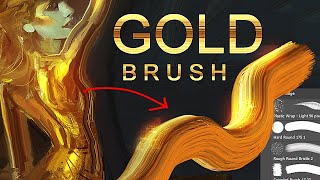 How to paint GOLD easy using this brush [upl. by Yerga402]