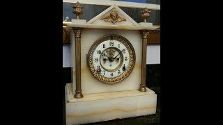 1881 Ansonia Marble Mantel Clock [upl. by Awjan886]