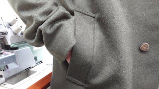 How to sew a welt pocket on a coat [upl. by Eirrak]