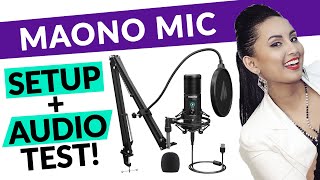 MAONO PM421 Condenser USB Microphone Unboxing  Set Up 🎙️ [upl. by Geibel193]