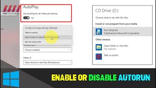 How to Enable or Disable Autorun in Windows 10 [upl. by Dorin108]