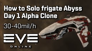 EVE Online  Day 1 Alpha clone Frigate Abyss solo tutorial 3040milh [upl. by Buckden252]