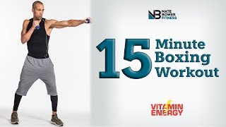 15 Minute Boxing Workout Round 1  NateBowerFitness [upl. by Eissirhc]