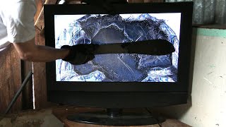 Smashing a Telefunken TEL6260 26quot LCD TV [upl. by Lilithe]