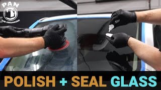 HOW TO POLISH AND CERAMIC COAT CAR GLASS [upl. by Anyar529]