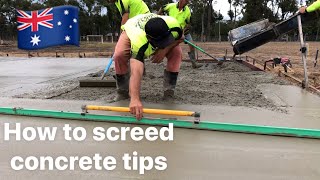 How to screed concrete tips [upl. by Myke]