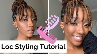 Quick and Easy Loc Style I Locs Styles for Women I Loc Tutorial I Miss Kobeli [upl. by Amye]