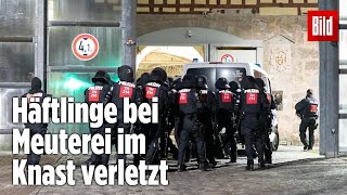 Gefängnismeuterei Polizei stürmt Knast in Thüringen  JVA Untermaßfeld [upl. by Eetnahc596]