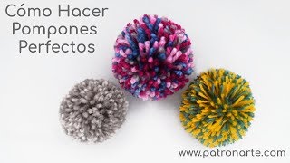 Cómo hacer Pompones Perfectos Paso a Paso [upl. by Rosamond]