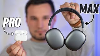 AirPods Max vs AirPods Pro  Are They Worth 300 More [upl. by Ireg]