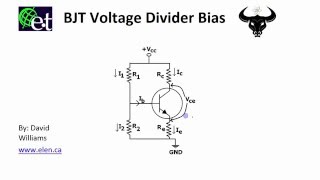 BJT  Voltage Divider Bias Circuit [upl. by Novahc]