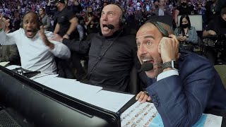 UFC 261 Commentator Booth Reactions [upl. by Marlen828]